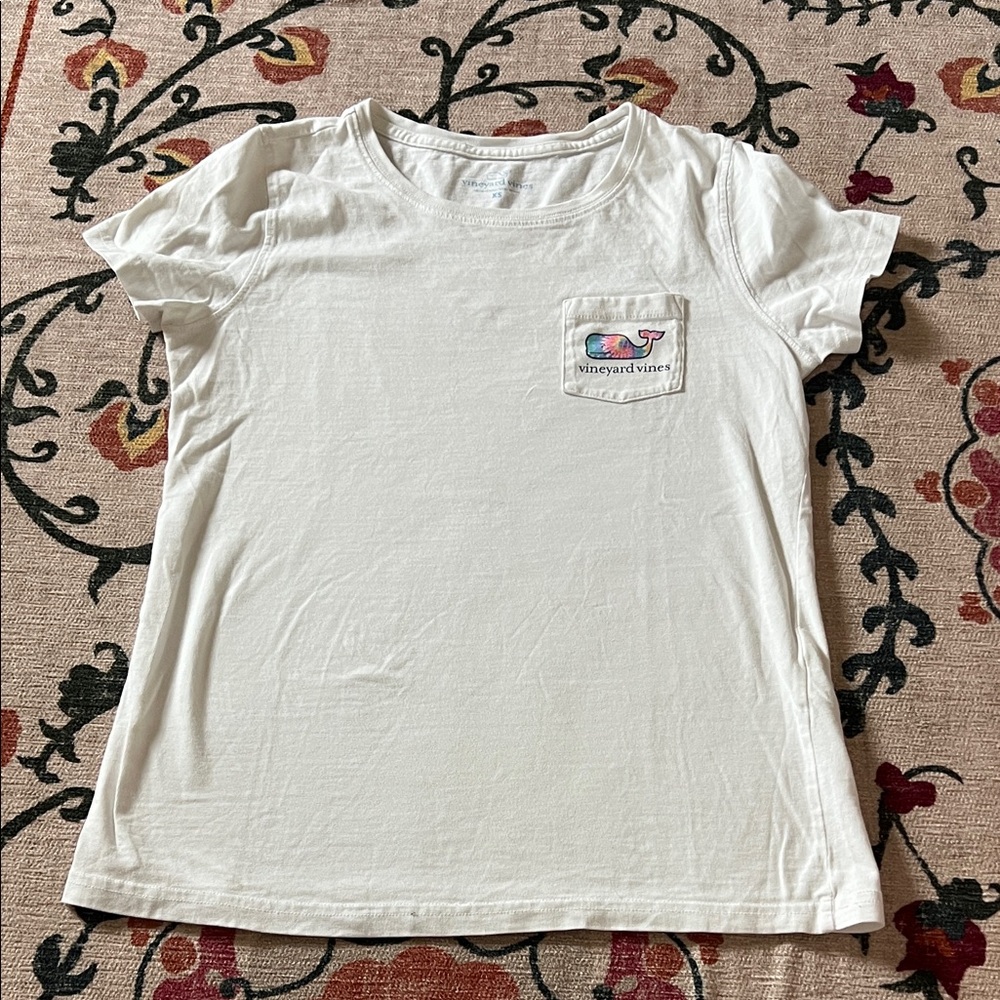 Vineyard Vines Kids Cream Pocket Tee size CS